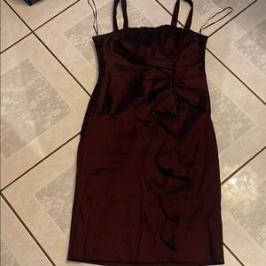 Elegant Burgundy Dress